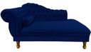 Ver imagem 1 de Recamier Barcelona 1,30m Veludo Azul Marinho Dominic Decor