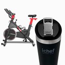 Ver imagem 2 de Bicicleta Ergométrica Spinning Sb 2000 Genis e Copo Térmico Ichef com Tampa Smart Cup 600 ml - Preto