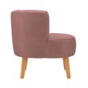 Ver imagem 4 de Kit 2 Cadeiras Decor para Recepção Aconchegante Resistente Tecido Veludo Macia Pés de Madeira