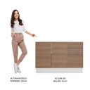 Ver imagem 6 de Balcão Gabinete de Pia Madesa Stella 2 Portas e 3 Gavetas (Sem Tampo e Pia) Branco/Rustic