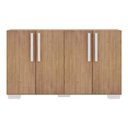 Ver imagem 7 de Aparador Buffet 4 Portas com Pés Quadrados Viena Multimóveis Rustic/Branco