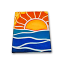 Ver imagem 4 de Mini Quadro Decorativo de Sol Estilizado Pintados a Mão em Acrílico Medindo 30x25cm