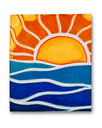 Ver imagem 3 de Mini Quadro Decorativo de Sol Estilizado Pintados a Mão em Acrílico Medindo 30x25cm