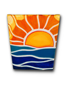 Ver imagem 7 de Mini Quadro Decorativo de Sol Estilizado Pintados a Mão em Acrílico Medindo 30x25cm