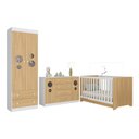 Ver imagem 2 de Quarto de Bebê Completo com Berço Americano 3 em 1 Pirulito Multimóveis Mp4625 Branco/madeirado