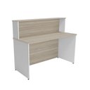 Ver imagem 4 de Balcão Atendimento Recepção Consultório 120x60cm Bege/Carvalho/Branco