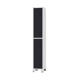 Armário Roupeiro De Aço Para Vestiário 2 Portas Locker Preto - 1