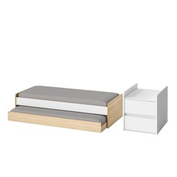 Berço Cama Multifuncional Auri com 2 Gavetas e Cama Auxiliar Casatema - 14