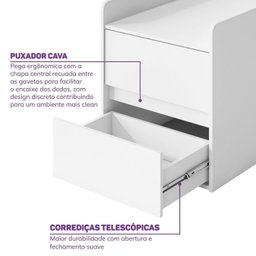 Berço Cama Multifuncional Auri com 2 Gavetas e Cama Auxiliar Casatema - 11