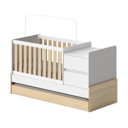 Berço Cama Multifuncional Auri com 2 Gavetas e Cama Auxiliar Casatema - 3