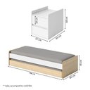 Ver imagem 7 de Berço Cama Multifuncional Auri com 2 Gavetas e Cama Auxiliar Casatema MadeiraOriginals Branco/Carval