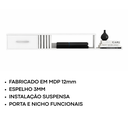 Ver imagem 4 de Rack Suspenso MDP 97cm para Sala de Estar e Quarto Mônaco - Branco