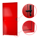 Ver imagem 2 de Porta Alumínio Lambril D.Vermelho 90 Brimak