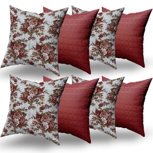 Almofadas Decorativas 8 Unidades com Ziper e Refil de Silicone - Kast08115