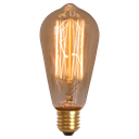 Ver imagem 2 de Kit 4 Lâmpada Filamento de Carbono Poptem St64 40w 110v 14cm Decorativa Âmbar