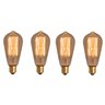 Kit 4 Lâmpada Filamento de Carbono Poptem St64 40w 110v 14cm Decorativa Âmbar - 1