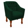 Kit Namoradeira + 2 Poltrona Decorativa Grécia Dritex Suede Verde - 5