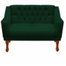 Kit Namoradeira + 2 Poltrona Decorativa Grécia Dritex Suede Verde - 2