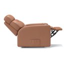 Ver imagem 5 de Poltrona do Papai Reclinável em Couro Bovino Cor Caramelo Massagem Reclinação Elétrica- Modelo Nina