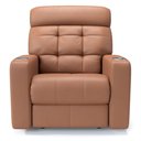 Ver imagem 2 de Poltrona do Papai Reclinável em Couro Bovino Cor Caramelo Massagem Reclinação Elétrica- Modelo Nina