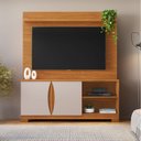 Ver imagem 1 de Estante para TV e Home Theater até 55 Polegadas MDF 136,5CMX183,5cm União Candian Marrom