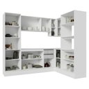 Ver imagem 3 de Armário de Cozinha Completa de Canto 100% Mdf 377cm Smart Branco Brilhante Madesa 01 Branco