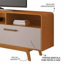 Ver imagem 5 de Rack para TV até 70 Polegadas MDF 200cm Pés em Madeira Maciça Cristal Candian X41CM Marrom