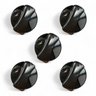 Botão Cooktop Fischer com 5 Peças Preto - 1