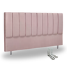 Cabeceira King Estofada 195cm Carla Veludo com Frames:rosa - 2