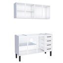 Ver imagem 2 de Cozinha Completa Gabinete Para Pia 150 e Armário Aéreo Juno/Apolo 4 Gavetas Cozimax Branco
