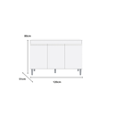 Ver imagem 2 de Balcão Multiuso Gabinete Manu 120cm 3 Portas c/Tampo - AJL Móveis