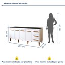 Ver imagem 4 de Conjunto 2 Peças Fruteira com Nicho e Balcão 4 Portas Cuiaba