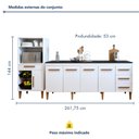 Ver imagem 3 de Conjunto 2 Peças Fruteira com Nicho e Balcão 4 Portas Cuiaba