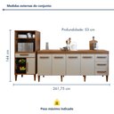 Ver imagem 3 de Conjunto 2 Peças Fruteira com Nicho e Balcão 4 Portas Cuiaba
