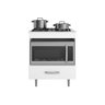 Balcão Cozinha para Cooktop 72 Cm com 1 Gaveta Luxo Compacto Balcão Moderno Branco - 3