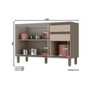 Ver imagem 4 de Balcão de Cozinha Modulado Connect P/ Pia C/2 Gavetas e 3 Portas 120x51x82cm Off White - Henn