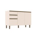 Ver imagem 1 de Balcão de Cozinha Modulado Connect P/ Pia C/2 Gavetas e 3 Portas 120x51x82cm Off White - Henn