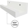 4 Prateleiras Brancas Mdf 18mm Porta Quadros Parede 30 Cm Fotos E Livros Mdf Organizador de Parede e - 2