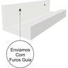 4 Prateleiras Brancas Mdf 18mm Porta Quadros Parede 30 Cm Fotos E Livros Mdf Organizador de Parede e - 3