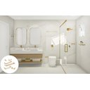 Ver imagem 7 de Kit de Acessórios para Banheiro com 6 Peças em Aço Inox Dourado Linha Larissa