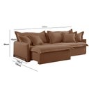 Ver imagem 2 de Sofá Cama Leona Retrátil e Reclinável 210 Cm Braço 15 Cm Meu Sofá Online