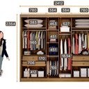 Ver imagem 4 de Guarda Roupa 100% Mdf 3 Portas Cumaru