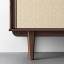 Ver imagem 5 de Rack Sala Tv 75 Rattan 2 Portas de Correr Madeira Escura Cor Imbuia Simona Idimex