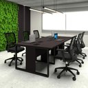 Ver imagem 1 de Plataforma de Trabalho 6 Pessoas 360cm X 120cm Pé Metal F5 Cor:preto