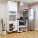 Ver imagem 1 de Conjunto 2 Peças Paneleiro com Fruteira e Balcão 4 Bocas Santo Andre