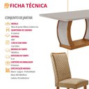 Ver imagem 7 de Mesa de Jantar Milena 180cm Tampo Mdf e Vidro Canto Copo com 6 Cadeiras Lira