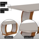 Ver imagem 6 de Mesa de Jantar Milena 180cm Tampo Mdf e Vidro Canto Copo com 6 Cadeiras Lira