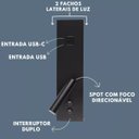 Ver imagem 4 de Arandela Led Enna C/usb Interruptor 12w 3000k Pt Nordecor
