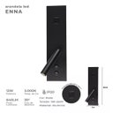 Ver imagem 2 de Arandela Led Enna C/usb Interruptor 12w 3000k Pt Nordecor