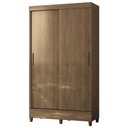 Ver imagem 2 de Guarda Roupa Solteiro 107cm 2 Portas Deslizante Thales Jequitibá S01 - Mpozenato